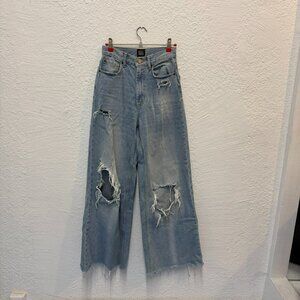 BDG Urban Outfitters distressed boot cut baggy jeans